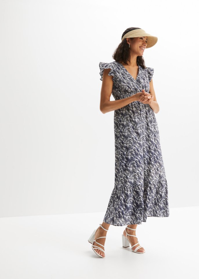 Midikleid mit Flügelärmeln
