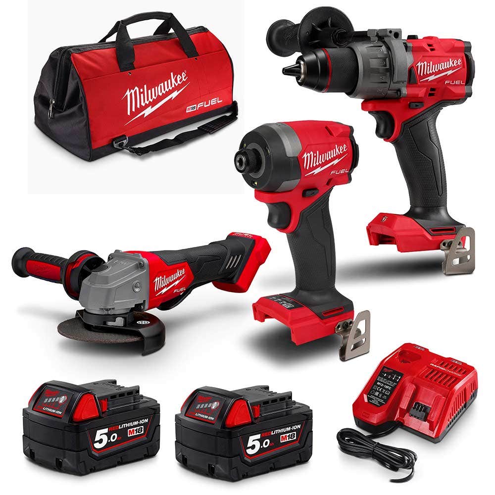 MILWAUKEE 18V FUEL™ 3 Piece 2 x 5.0Ah Combo Kit M18FPP3A3502B