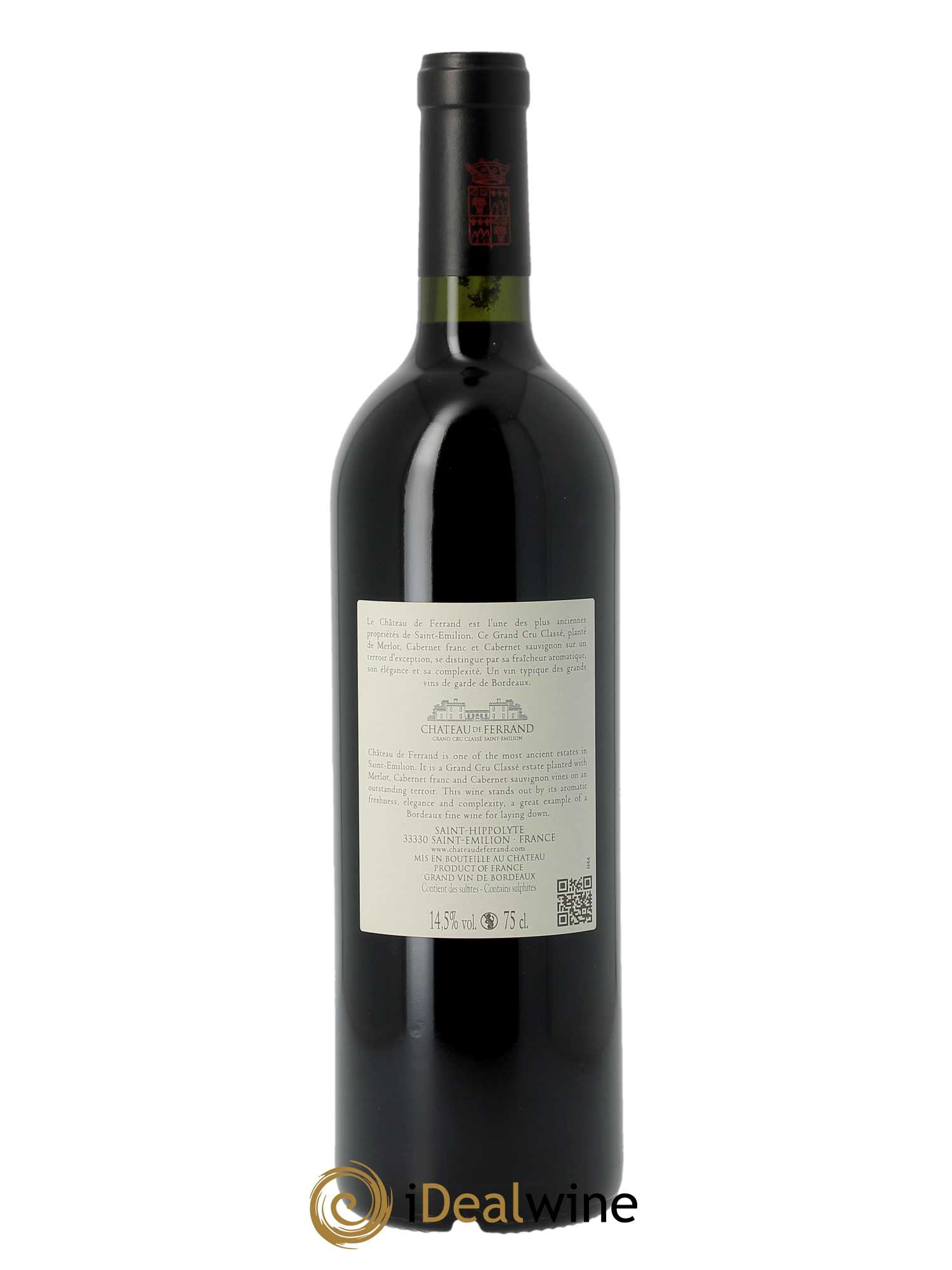 Château de Ferrand Grand Cru Classé (CBO à partir de 12 BTS) 2018 - Lot de 1 Bouteille