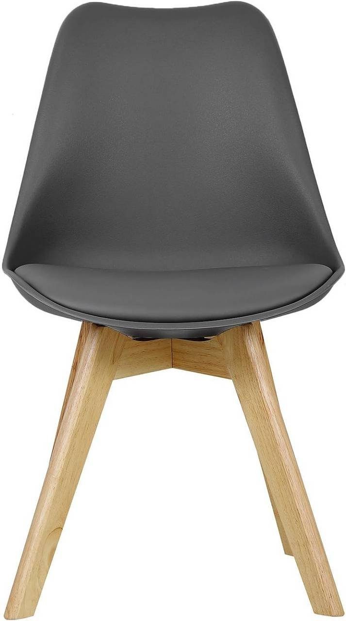 Woltu Esszimmerstuhl (Set, 4 St), Design Stuhl Kunstleder Holz