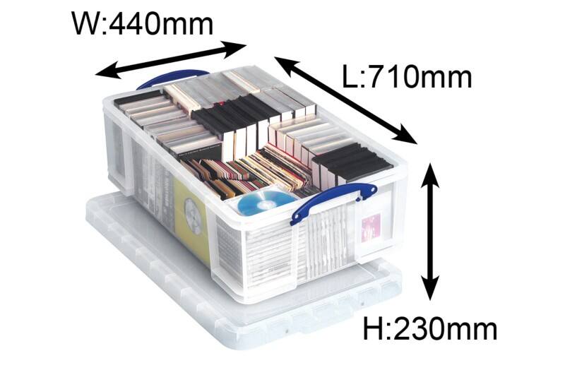 Really Useful Box Aufbewahrungsbox 50CCB 50 L Transparent Kunststoff 71 x 44 x 23 cm