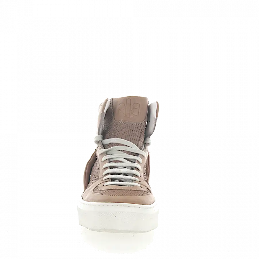 Rossano Bisconti - Sneaker Mid Top 2013 Leder beige Schlangenprägung - grau