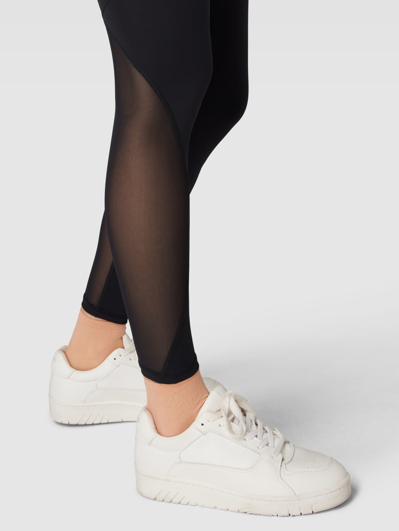 Leggings mit Label-Details Modell 'ACTIVE' in schwarz