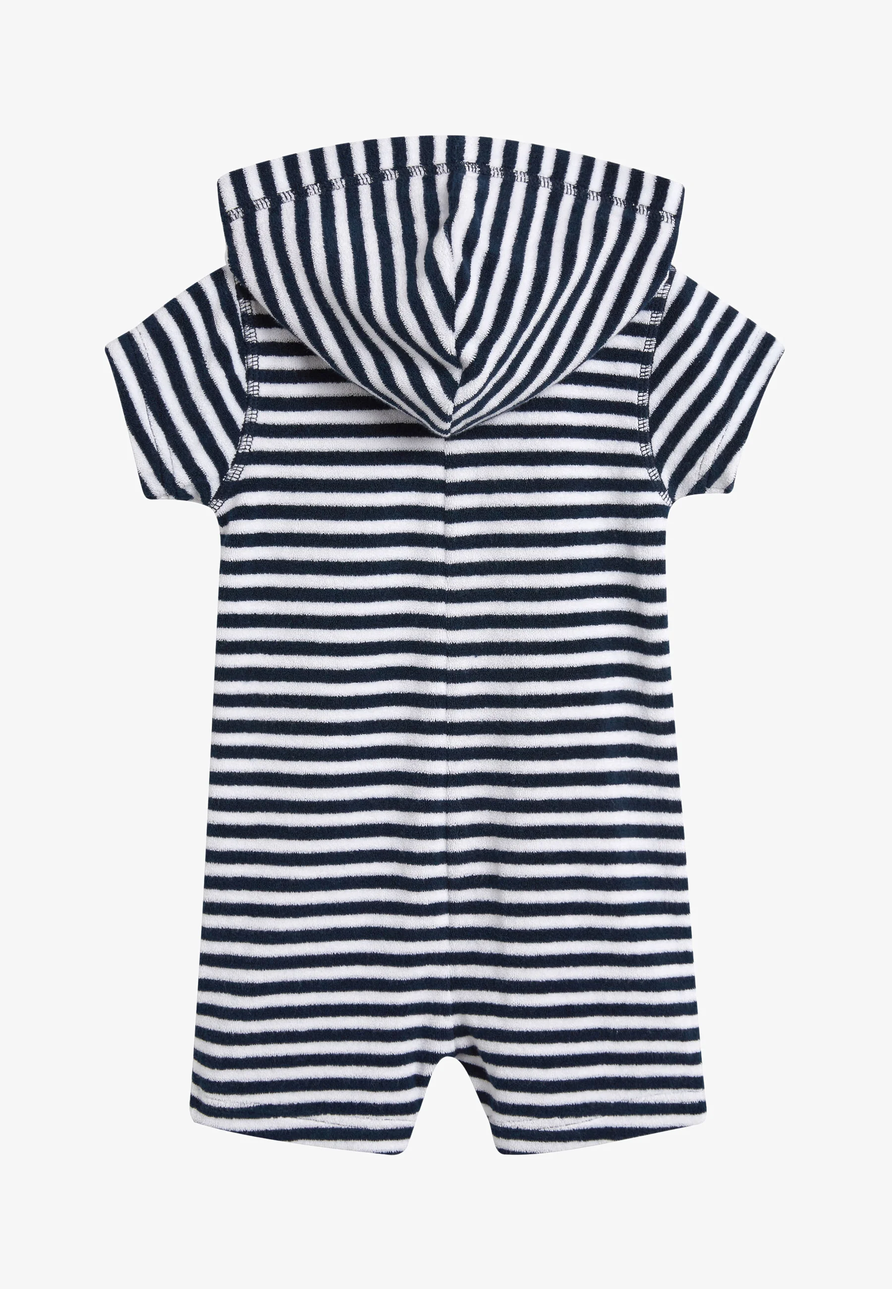 Mono TODO EN UNO DE TOALLA DE RAYAS AZUL MARINO (3 MESES-7 AÑOS)