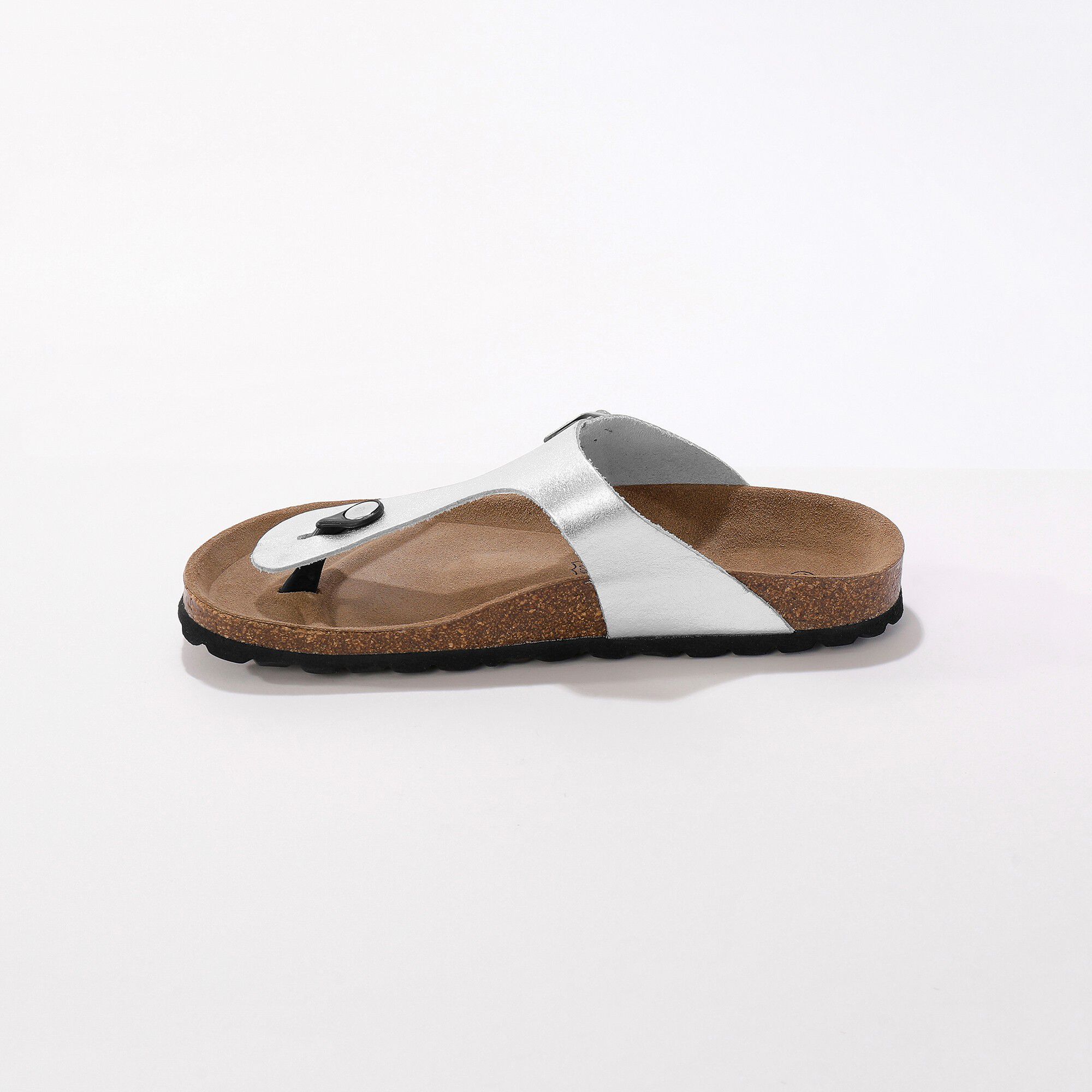 Sandales entredoigts cuir à boucle réglable