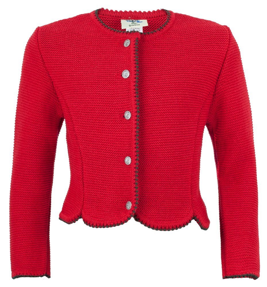 Isar-Trachten Strickjacke Kinder Trachtenjacke 'Amy' 47068, Rot