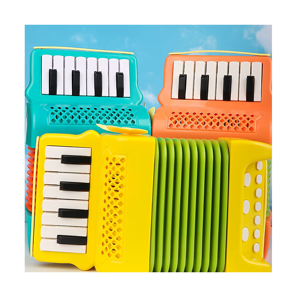 Akkordeon für Kinder Cartoon Fun Musik Puzzle Erleuchtung Musikinstrument