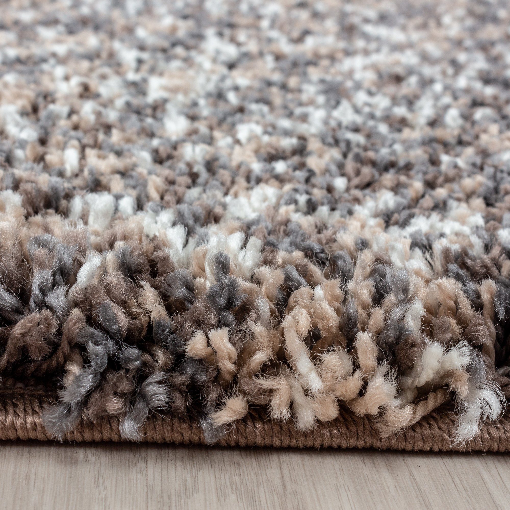 Teppich Meliert Design, HomebyHome, Rund, Höhe: 30 mm, Runder Teppich Meliert Design Wohnzimmer versch. farben und größen