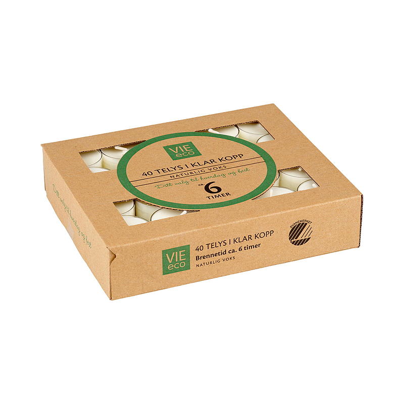 Vie Eco Telys 40-pk 6 timer ECO svanemerket