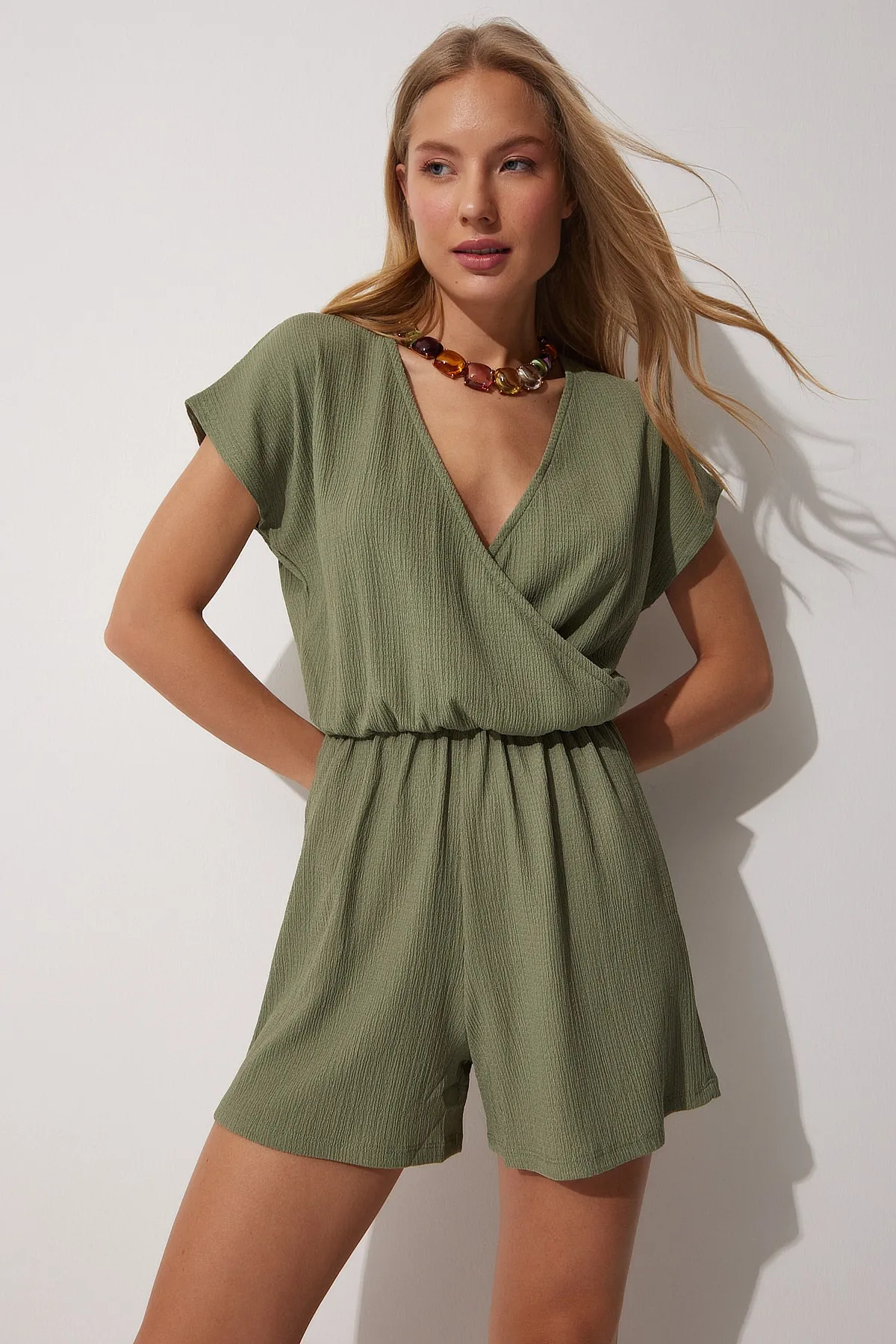 Happiness İstanbul  Jumpsuit - Khaki - Relaxed Fit