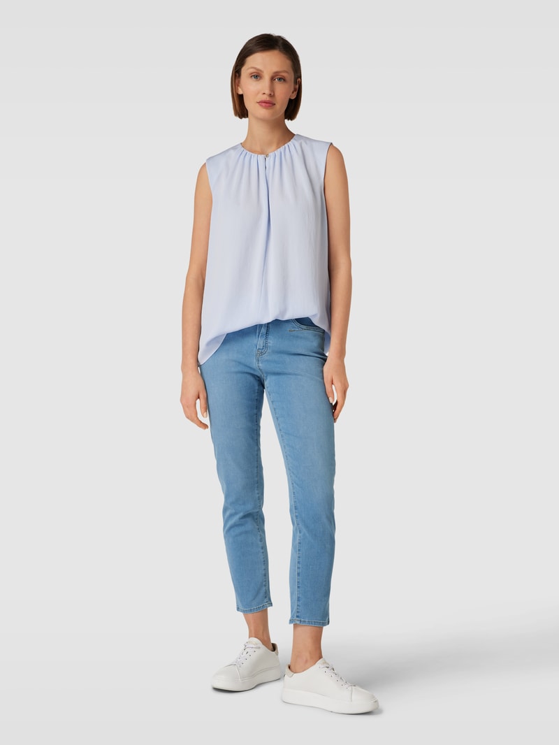 Jeans mit Label-Patch Modell 'Mary' in bleu