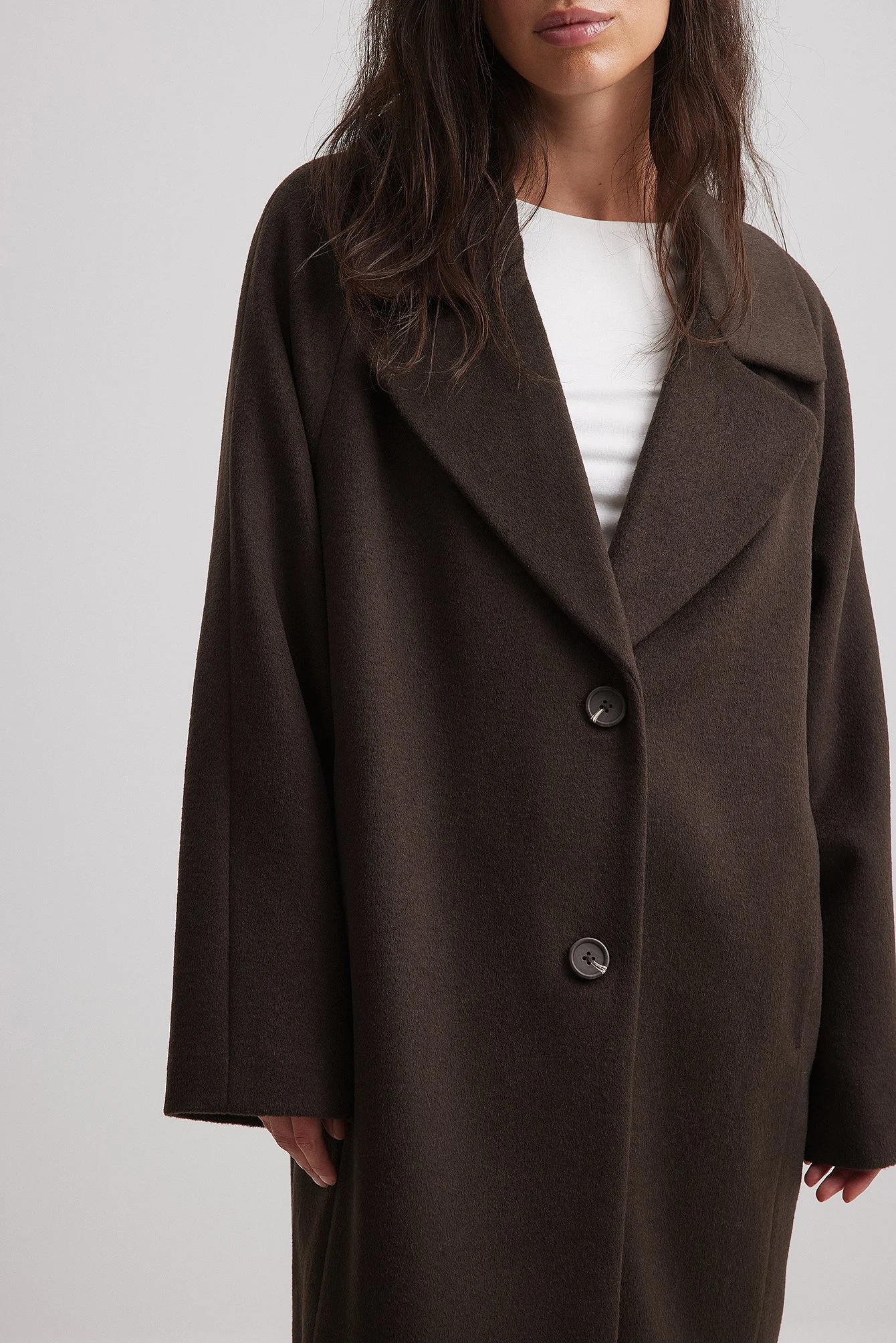 Oversize Mantel aus Wollmischung