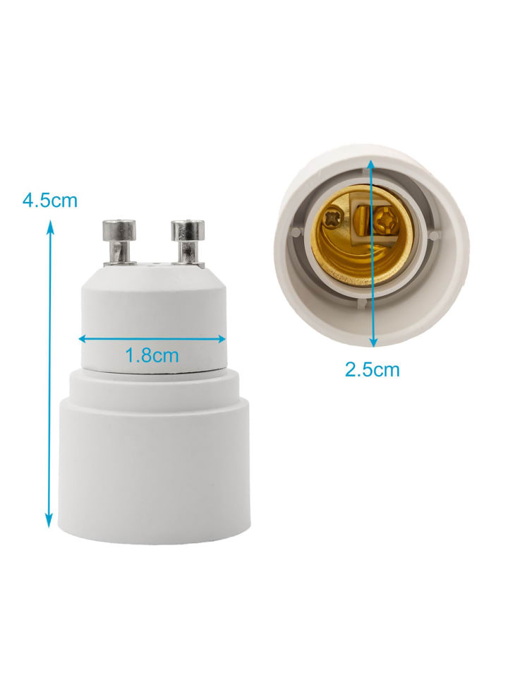 Intirilife 4er Set Lampenadapter E27 auf G9 in WEISS günstig kaufen onesize
