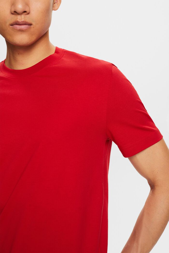 Rundhals-T-Shirt aus Pima-Baumwolljersey
