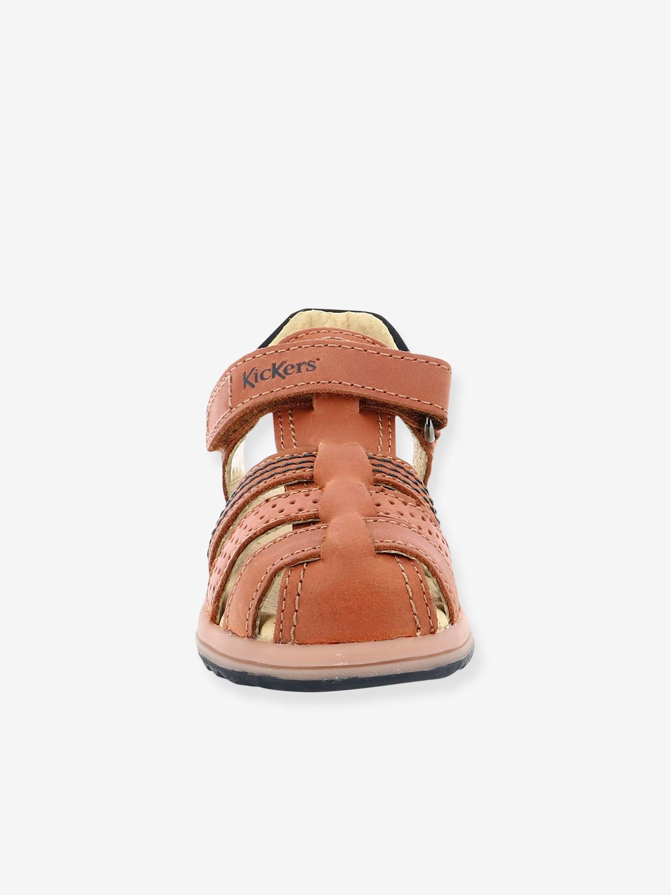 Sandales cuir garçon Platinium KICKERS® marine