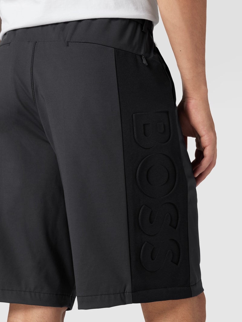 Shorts mit Label-Details Modell 'SANE' in schwarz