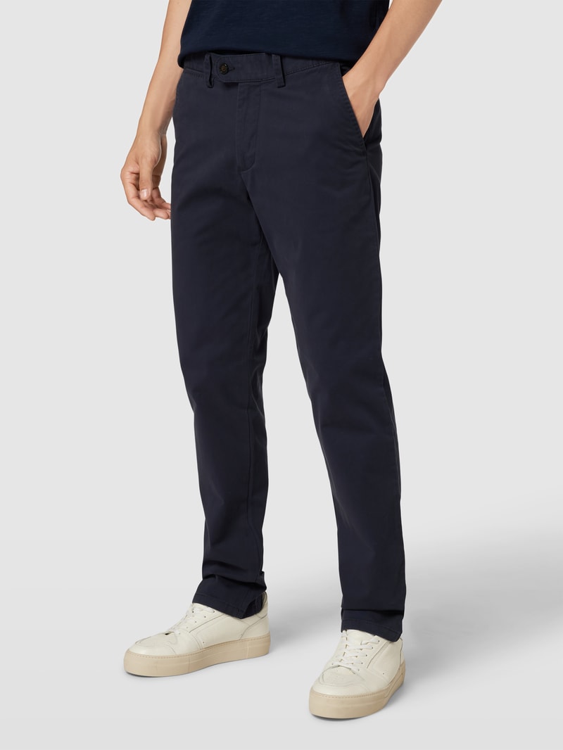 Chino mit französischen Eingrifftaschen in marineblau