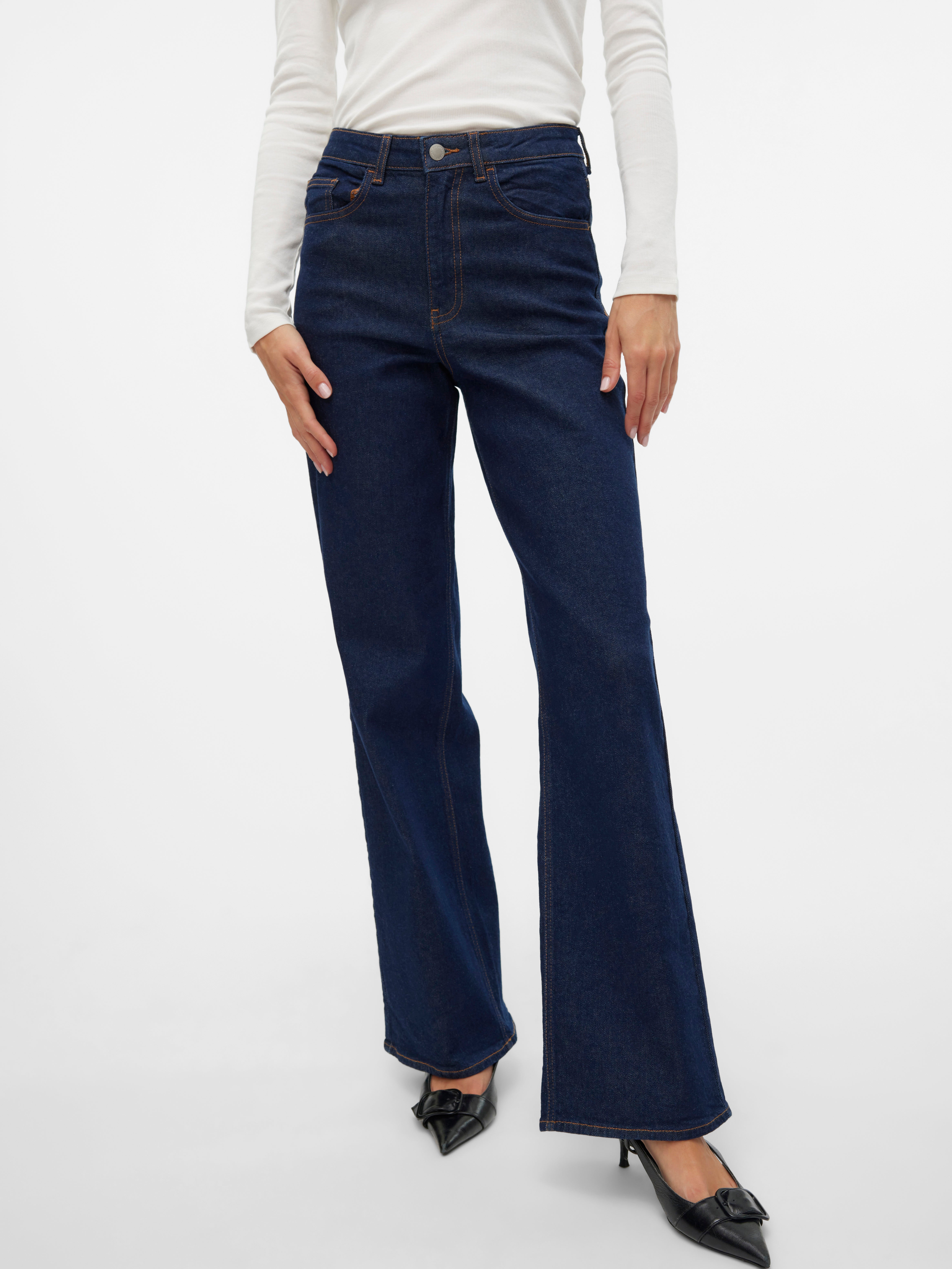 VMREBECCA Super High Rise Weit geschnitten Jeans