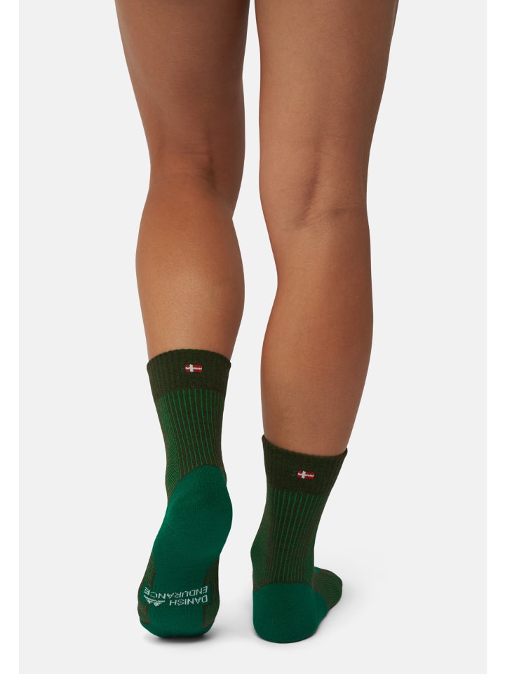 DANISH ENDURANCE Socken Merino Hiking Light in yellow/grey/green günstig kaufen
