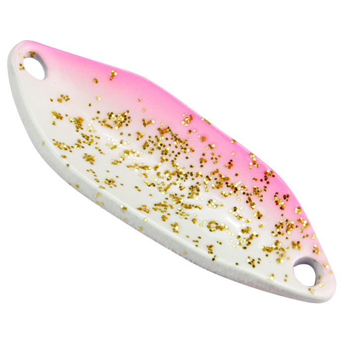 FTM Trout Spoon Hit (3,3 g, Weiß/Pínk Glitter)