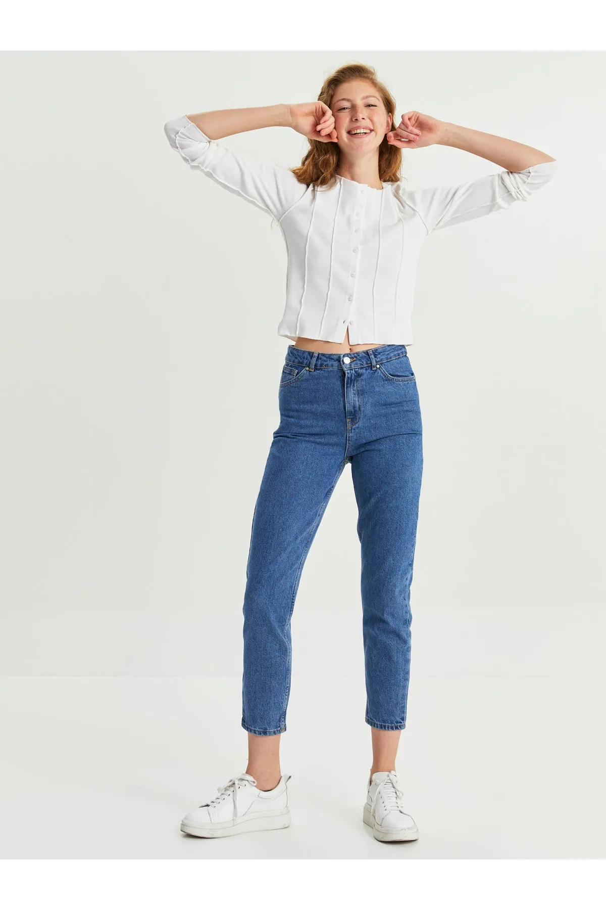 LC Waikiki  Mom Fit Jeanshose für Damen mit Taschendetail
