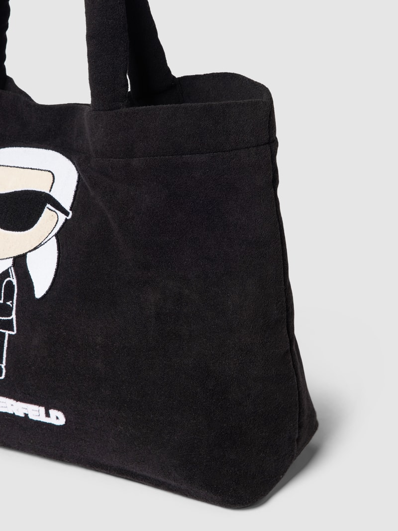 Shopper mit Motiv-Applikation Modell 'k/ikonik 2.0' in schwarz