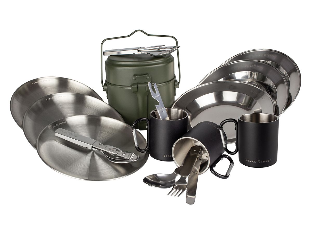 Black Snake 22-teiliges Karbiner Campingkochgeschirr Set