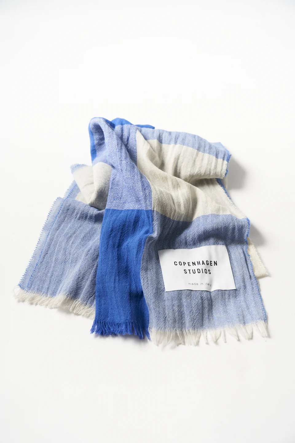 CPH SHAWL 7 cotton mix cream/blue
