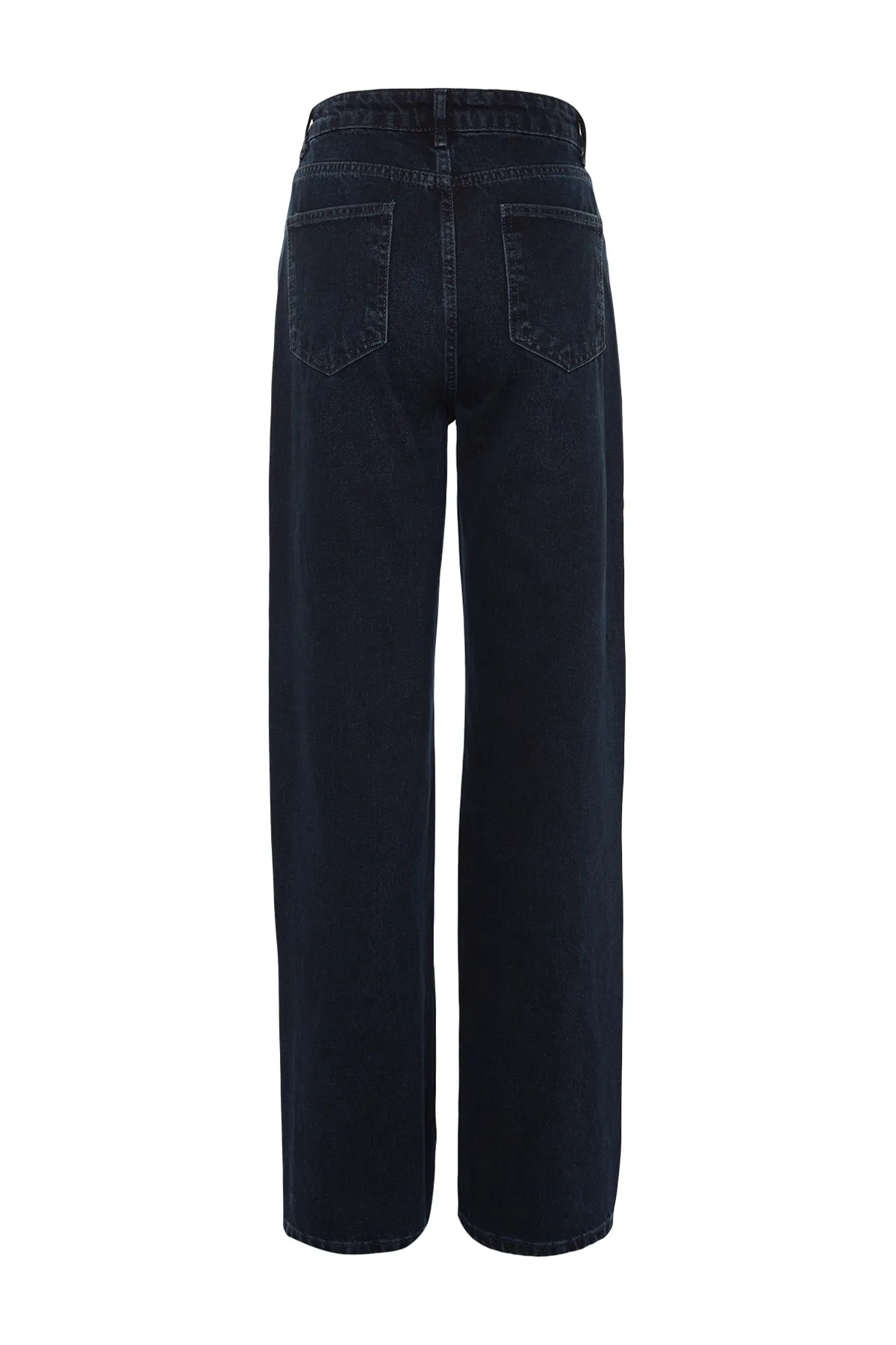 Trendyol Collection  Mitternachtsblaue Jeans mit hoher Taille und weitem Bein TWOSS23JE00083