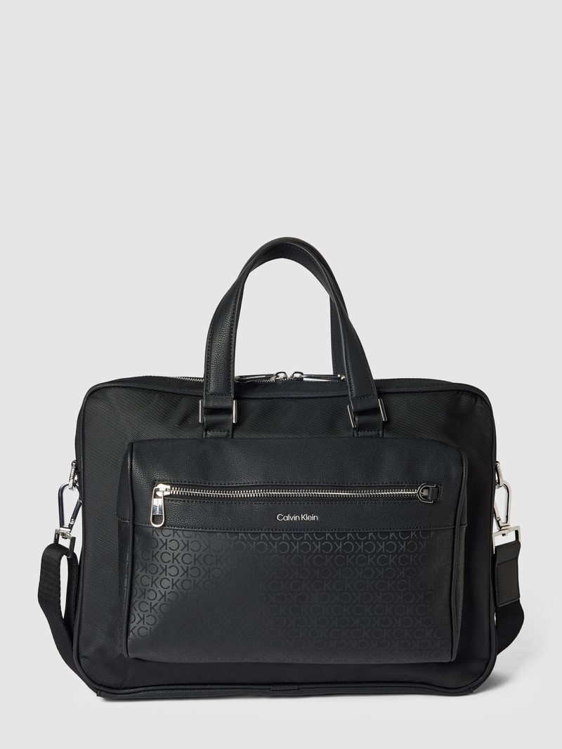 Laptoptasche mit Label-Details Modell 'ELEVATED' in schwarz