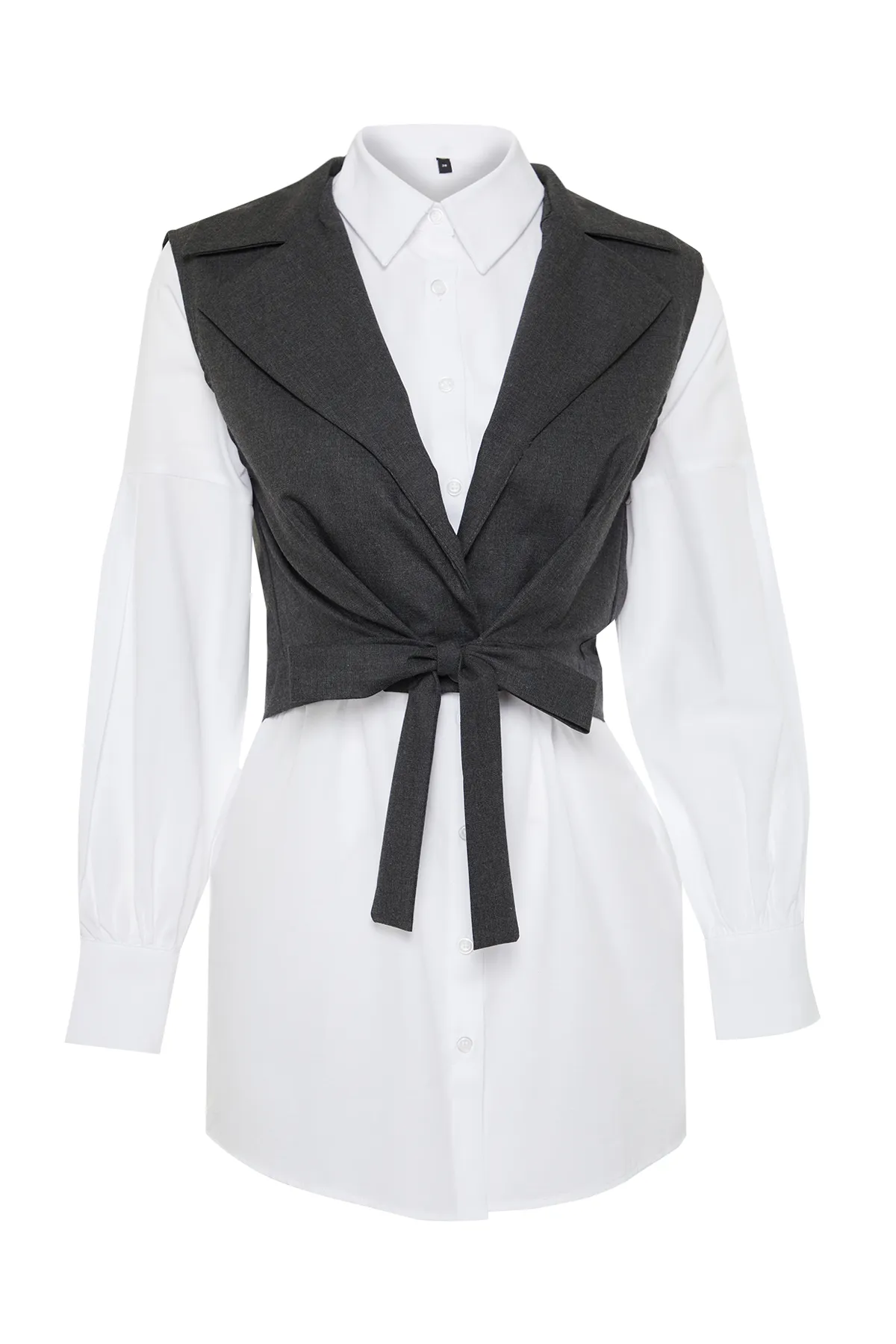 Trendyol Modest  Weißer Hemdanzug aus gewebter Baumwolle TCTSS24TG00013