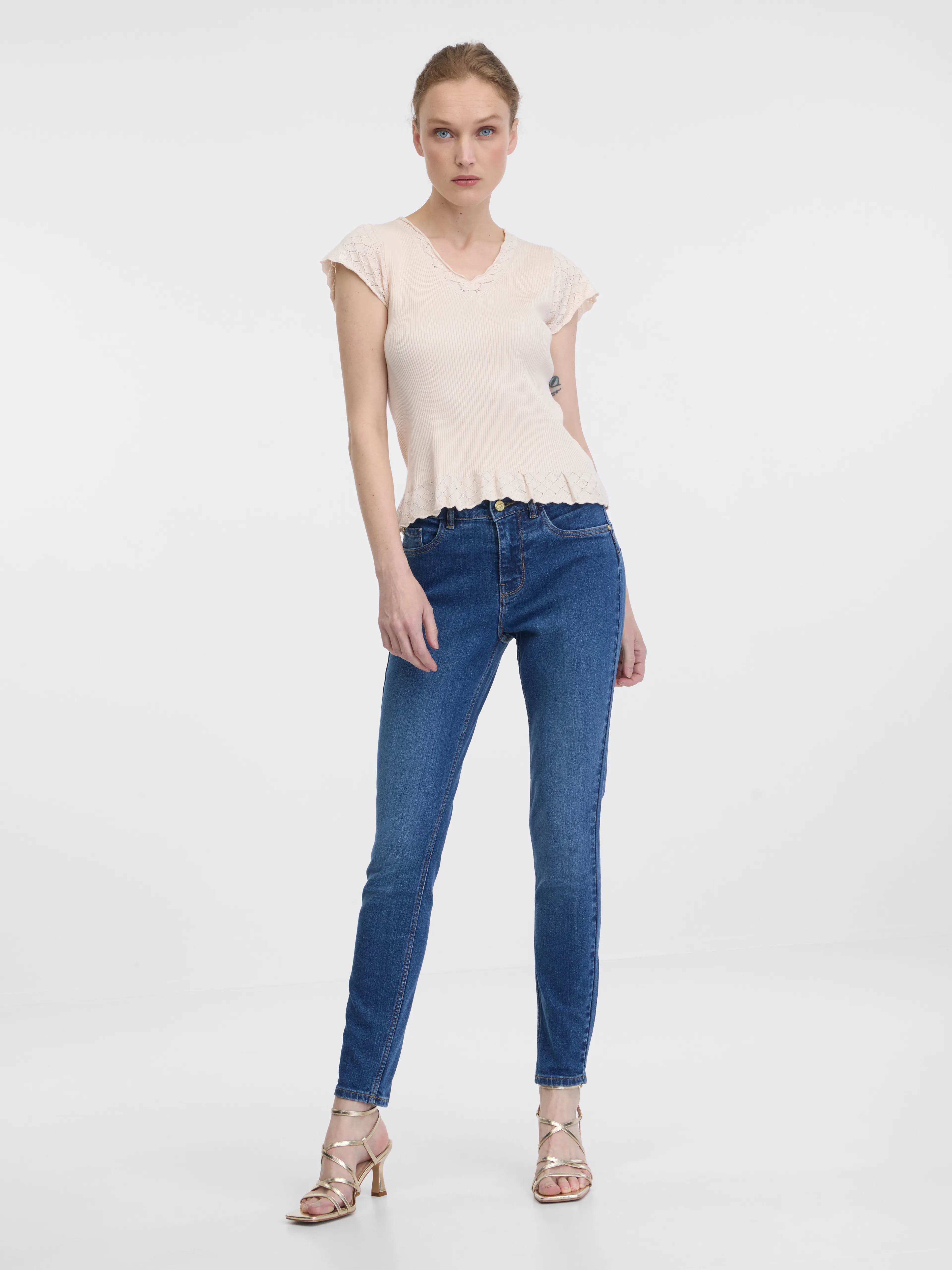 Hellrosa Damen Kurzarm-T-Shirt ORSAY