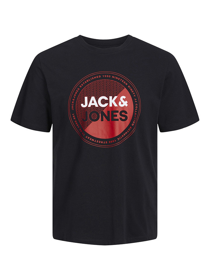 Jack & Jones 2er-Set: Shirts in Dunkelblau/ Schwarz günstig kaufen