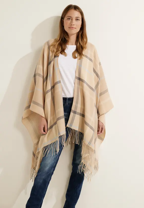 CECIL Kariertes Doubleface Cape