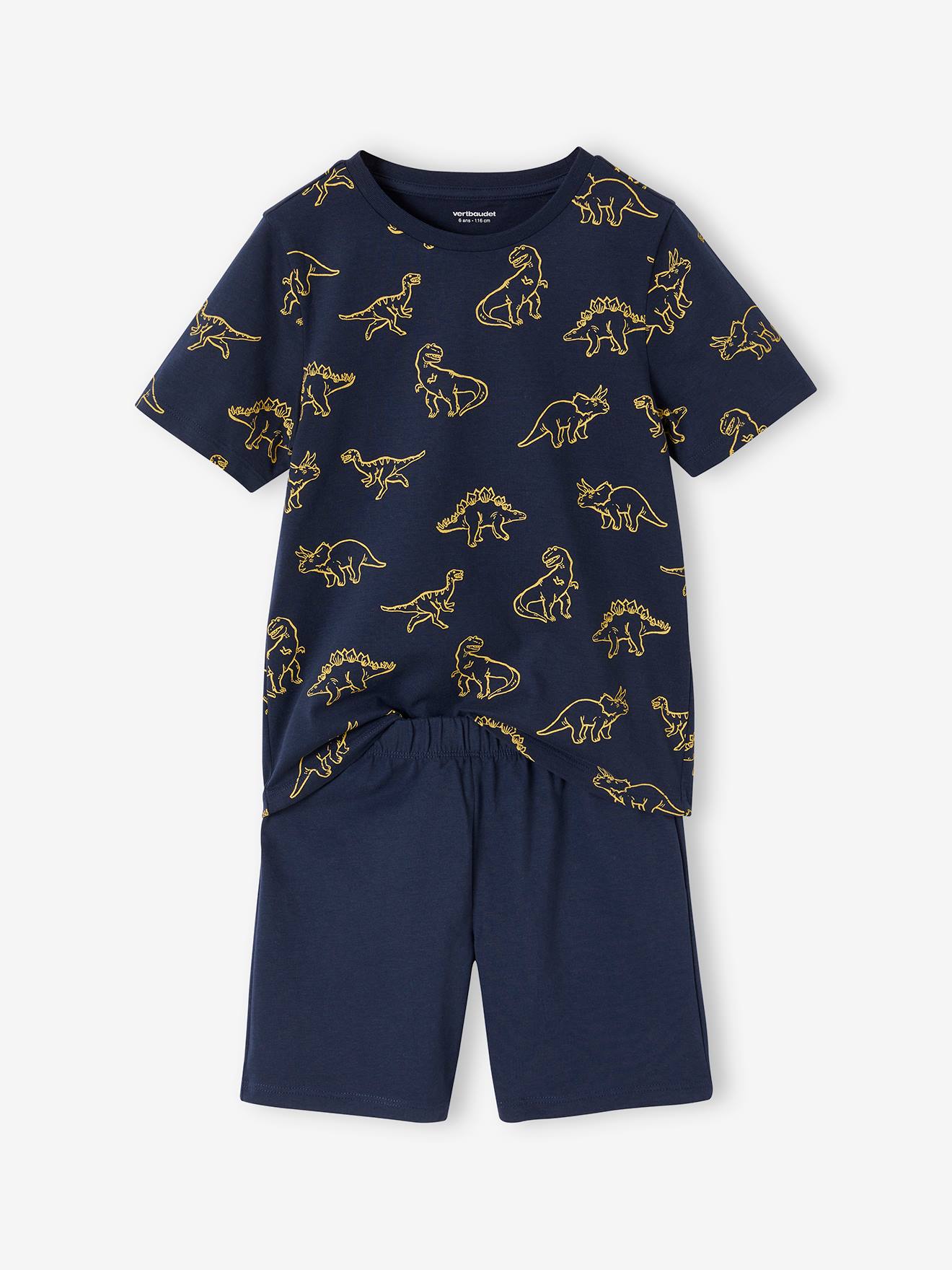 Vertbaudet 2er-Pack kurze Jungen Schlafanzüge BASICS Oeko-Tex - marine