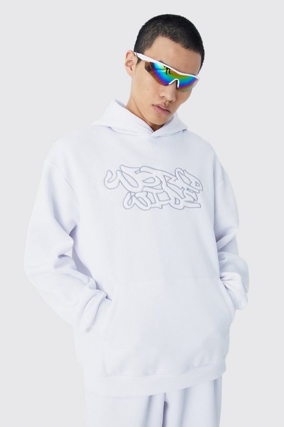 Oversize Hoodie mit Worldwide Graffiti Print