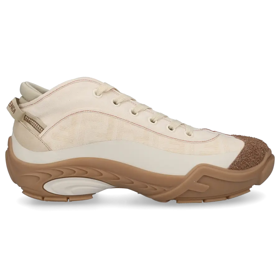 FENDI - Sneaker low LAB Textil - beige