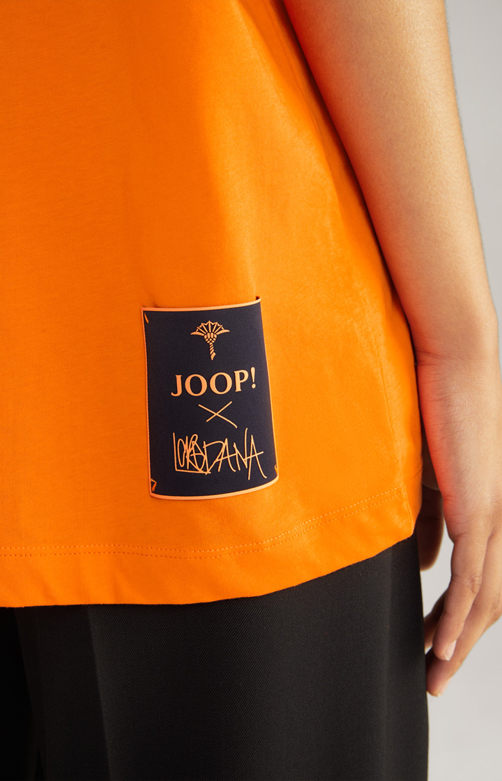 Unisex-Baumwoll-T-Shirt in Neonorange