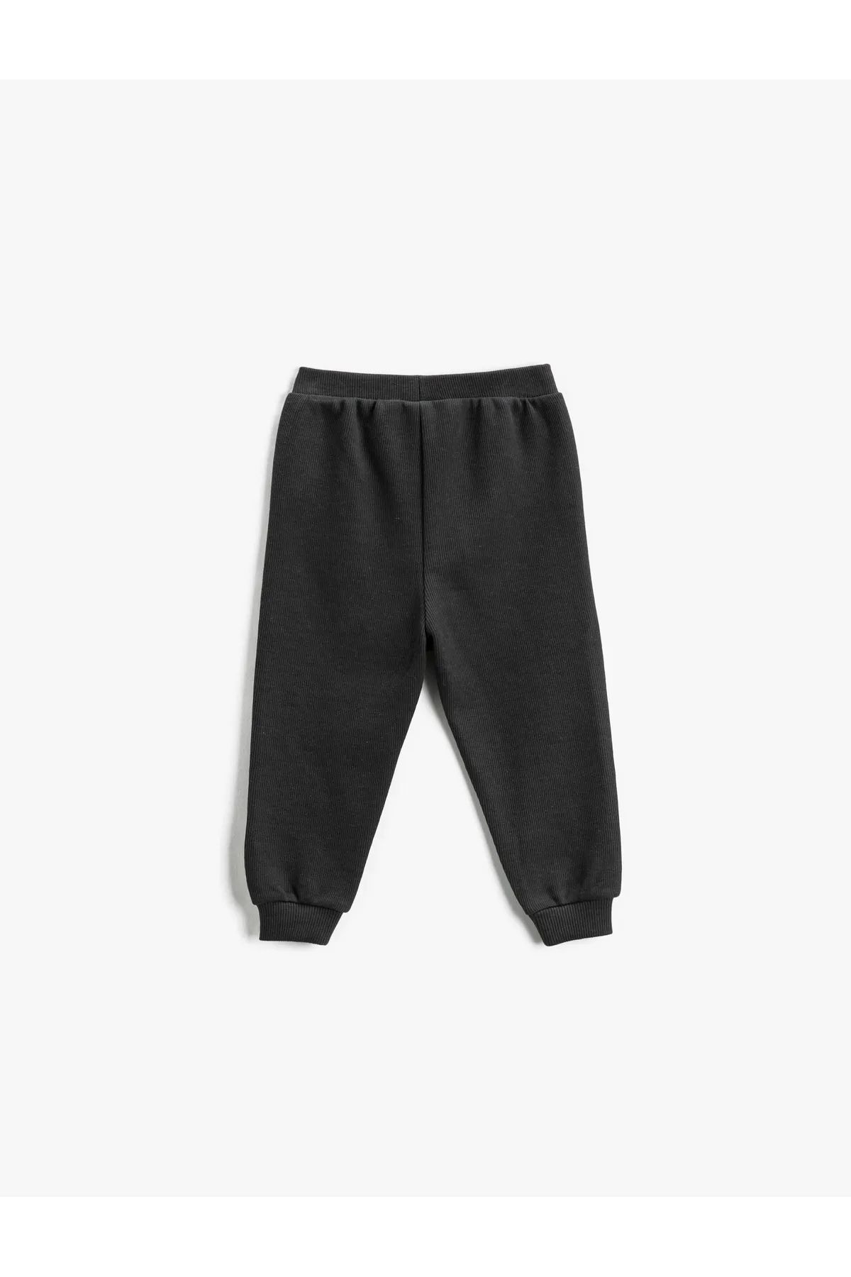 Koton  Basic-Jogger-Jogginghose mit gerippter Taille und Bindeband