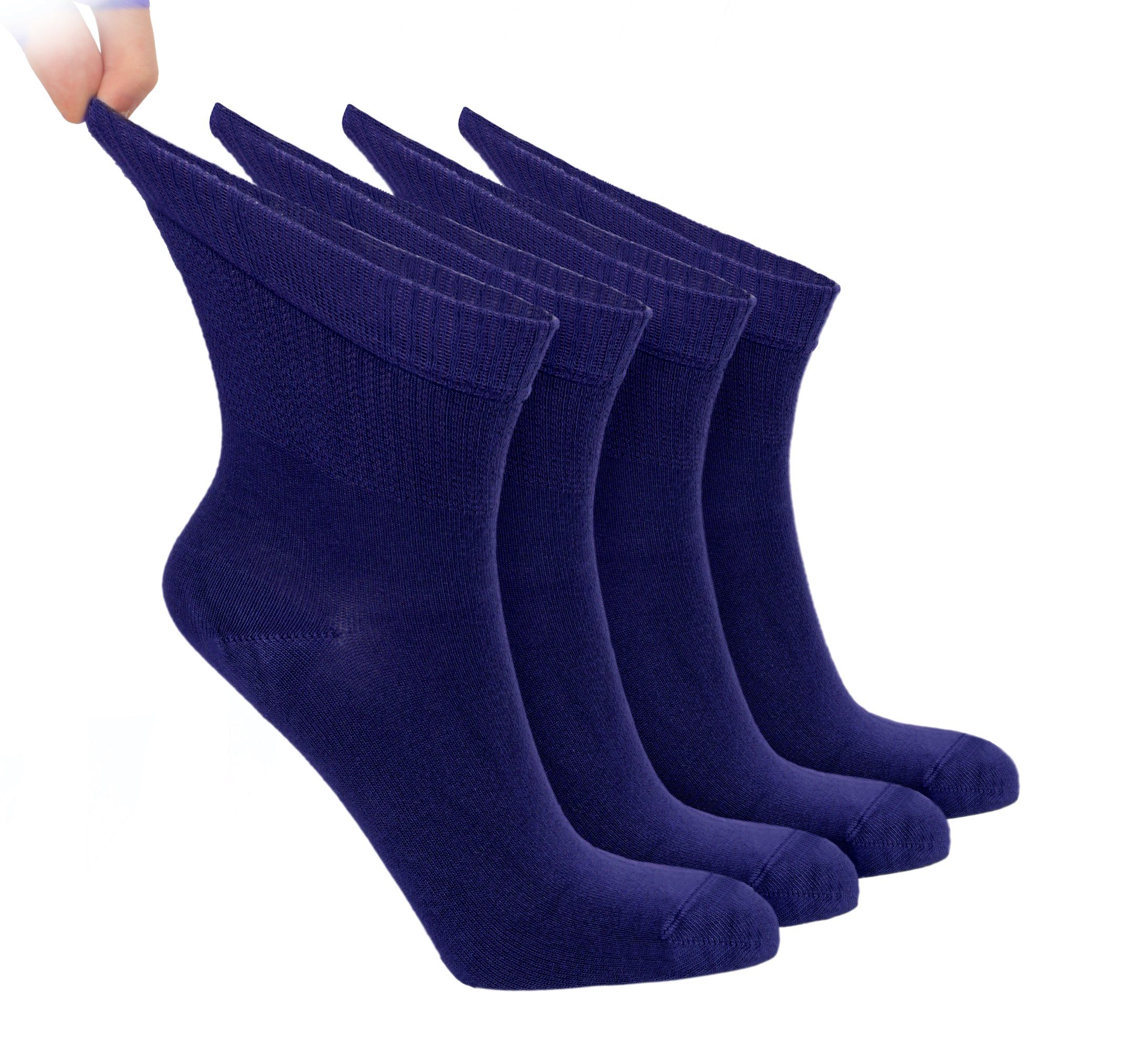 NoblesBox Diabetikersocken Damensocken (Beutel, 4 Paar) Bambussocken