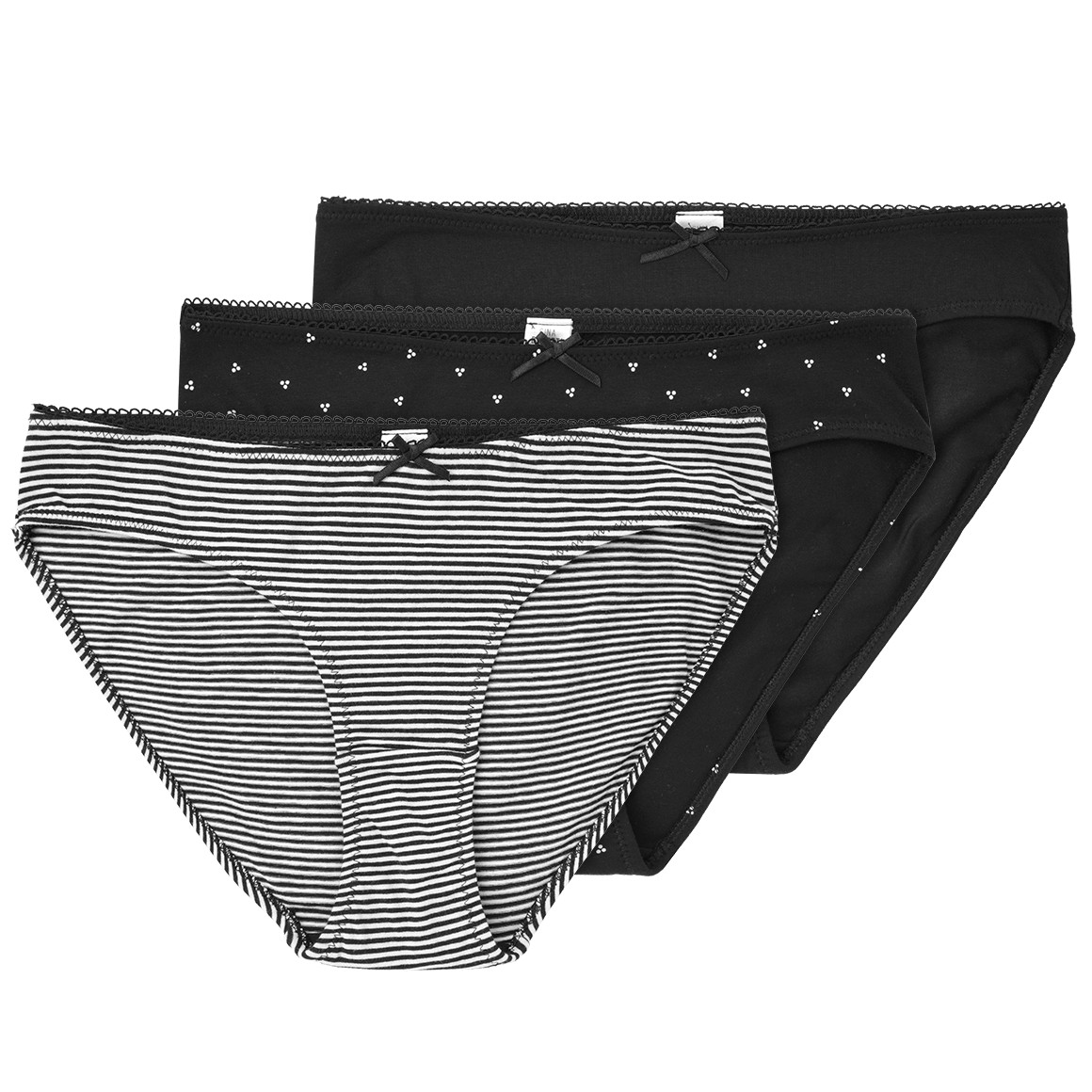 3 Damen Slips in verschiedenen Dessins