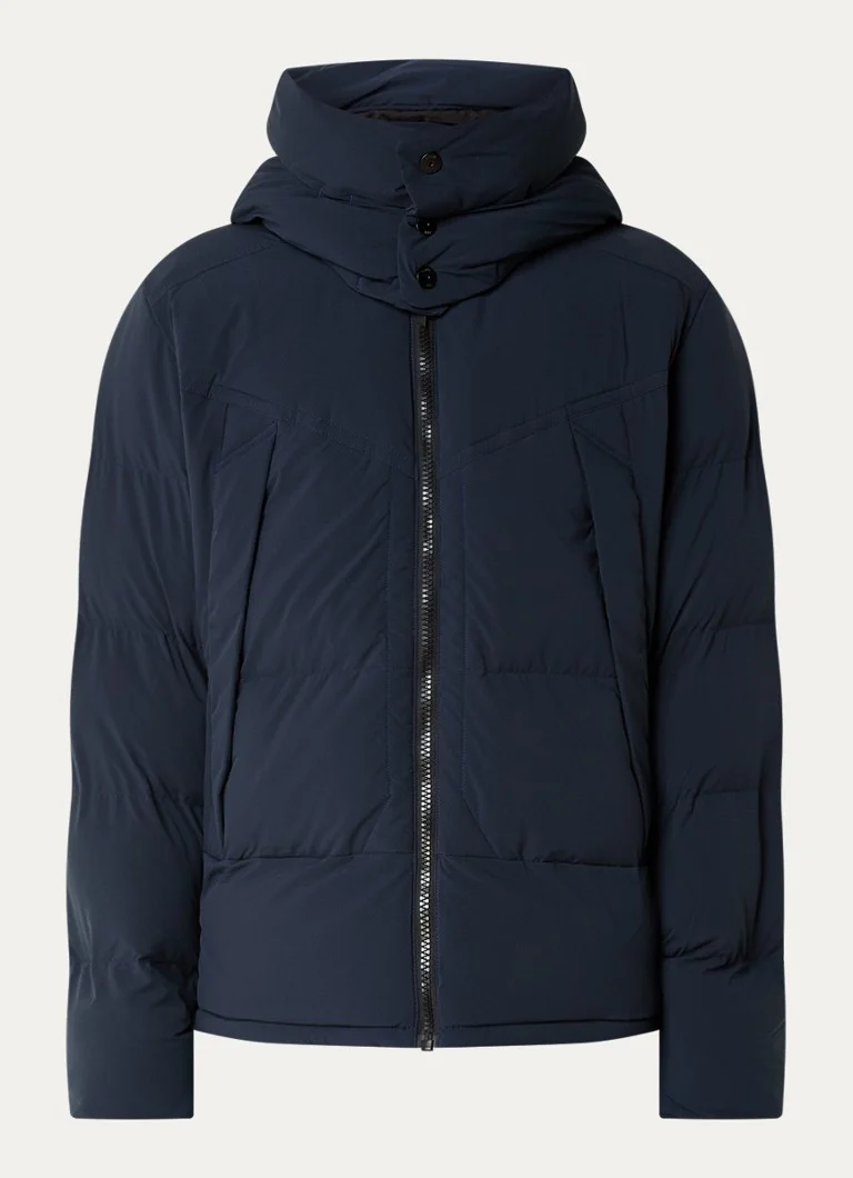 Jaqueta puffer G-Star RAW G-Whistler 2.0 com capuz removível e bolsos com zíper.