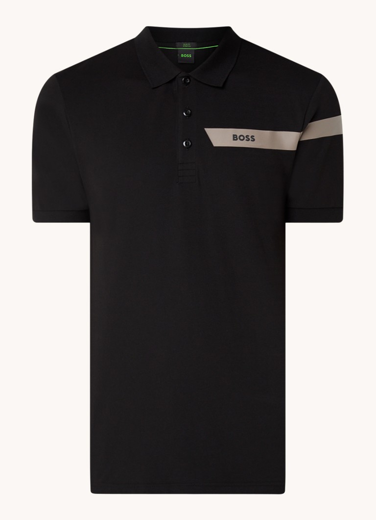 Polo HUGO BOSS Paule slim fit com logotipo