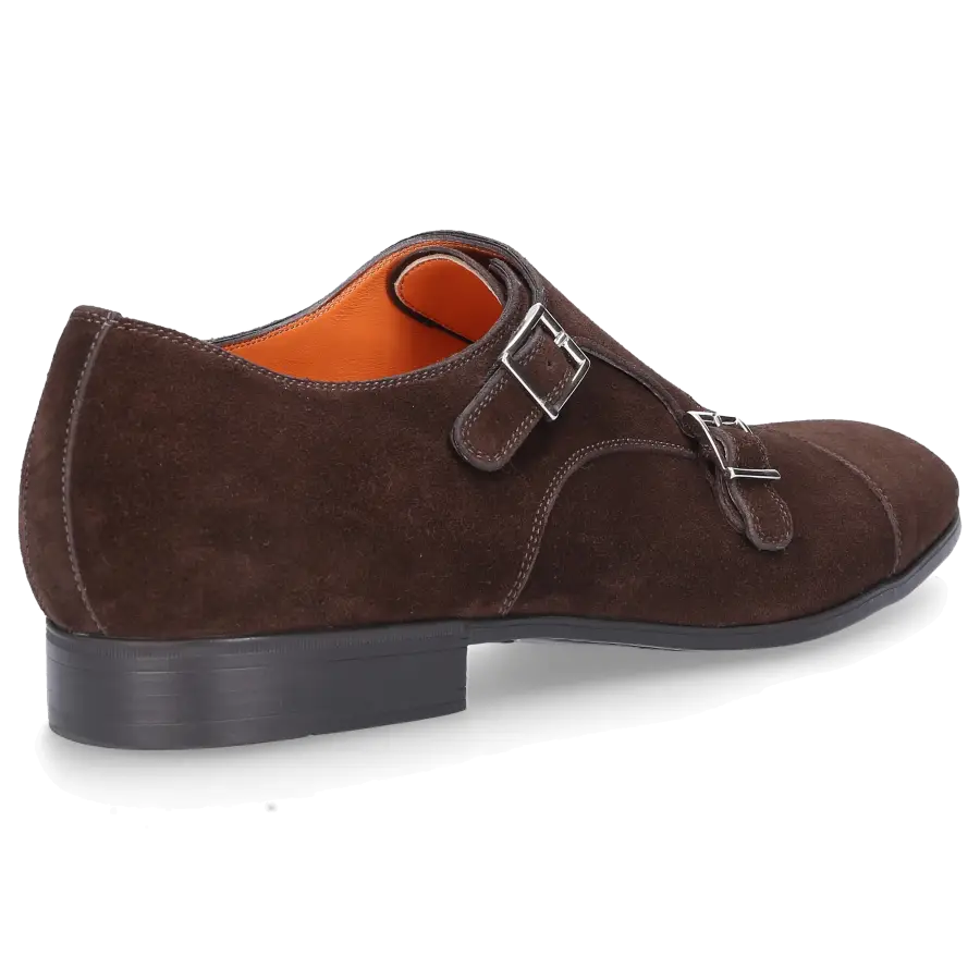 Santoni - Monk Schuhe 14549 Veloursleder - braun