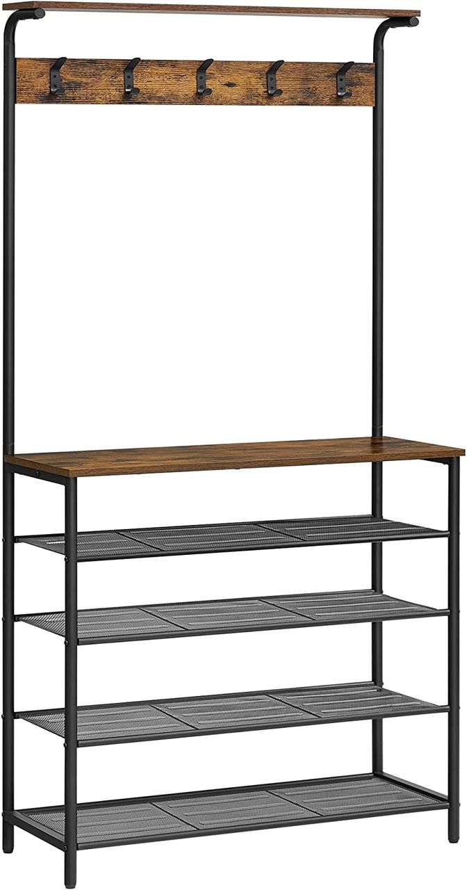 Vasagle Wäscheständer, 80x31.5x183.5cm, Schwarz
