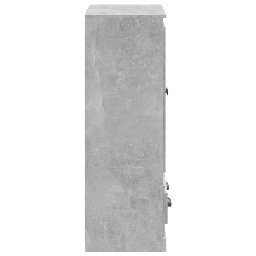 vidaXL Anrichte Highboard Betongrau 60x35,5x103,5 cm Holzwerkstoff Kommode