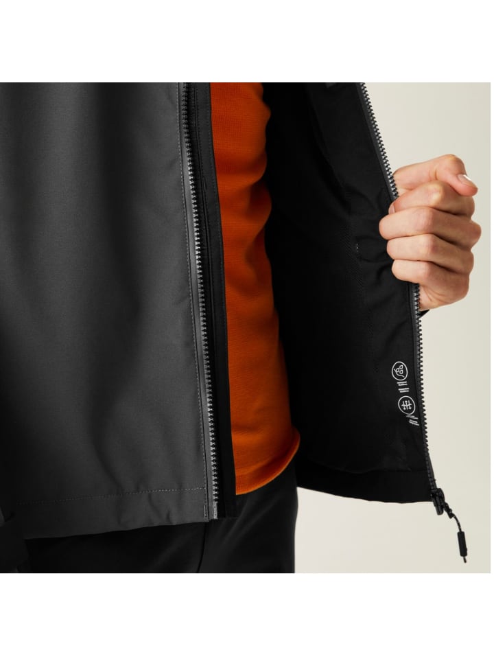 Regatta Bosfield III Regenjacke / Outdoorjacke  in Schwarz günstig kaufen