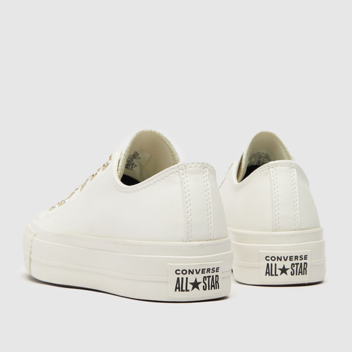 Converse All Star Lift Ox cipők fehér és arany színben
