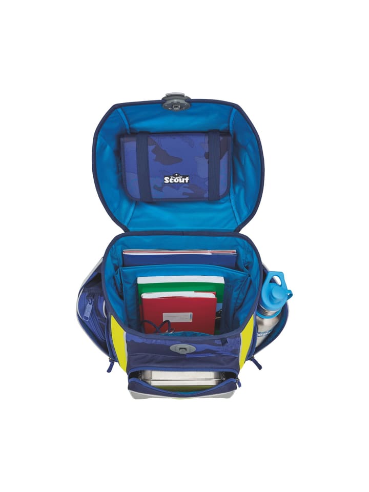 Scout Scout Genius Schulranzen-Set 4 teilig DIN Blue Police günstig kaufen onesize
