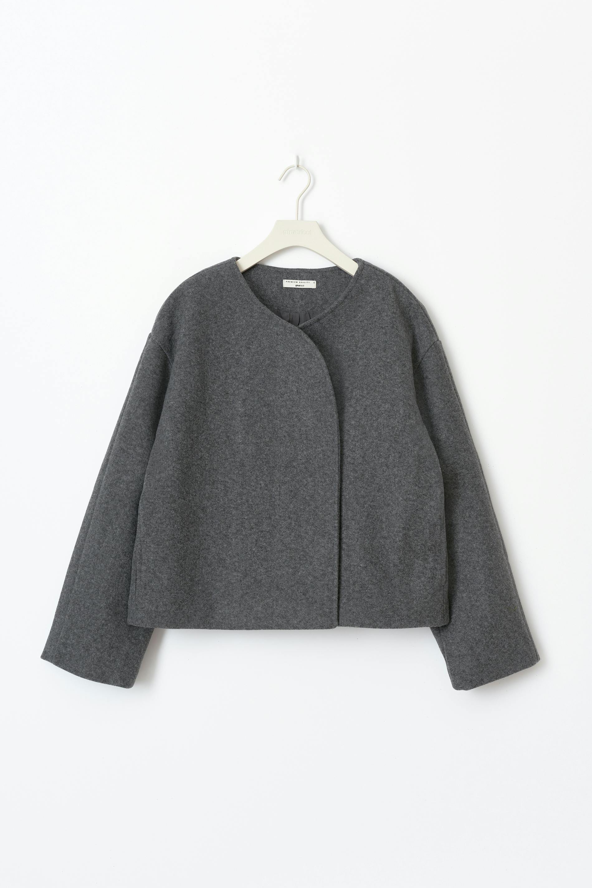 Round neck short jacket